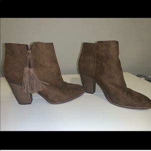 Brown merona (target brand) heel booties